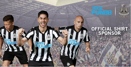 Fun88 is delighted to be Newcastle United Football Club's Shirt Sponsor